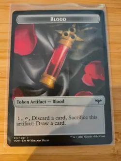 MTG Blood Token 017 Innistrad Crimson Vow M/NM Free UK P&P - Image 1