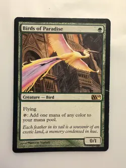 MtG Birds of Paradise - Magic the Gathering Core Set 2010 - MP - Image 1