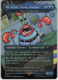 MTG Mr. Krabs Penny Pincher Charix Foil NM Secret Lair Drop Series Magic 1927 - Image 1