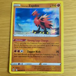 GALARIAN ZAPDOS 082/203 POKEMON CARD (EVOLVING SKIES SET) HOLO - Image 2