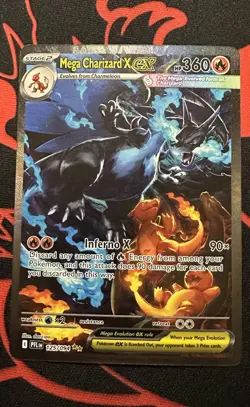 Mega Charizard X EX SIR 125/094 Phantasmal Flames English Pokemon TCG Full Art - Image 5