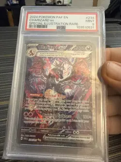 Pokemon TCG 2024 PAF en Charizard EX Special Illustration Rare PSA MINT 9 - Image 1