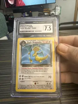 Dark Dragonite 22/82 Team Rocket Rare Regular - 2000 WotC - CGC 7.5 NM+ - Image 1