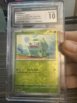 2023 Pokemon SV 151 Bulbasaur Costco Exclusive Reverse Holo #001/165 CGC 10 - Image 1