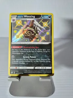 Pokemon Galarian Weezing SV077/SV122 Holo Rare Shining Fates: LP - Image 1