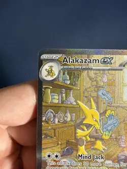 Pokemon TCG Alakazam ex 201/165 Scarlet & Violet 151 Holo Rare 310HP Mind Jack - Image 4