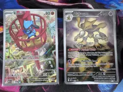 Mega Evolution Alakazam 009 & Riolu 010 Black Star Promo Pokemon Center stamp - Image 2
