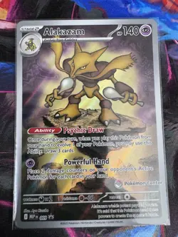 Mega Evolution Alakazam 009 & Riolu 010 Black Star Promo Pokemon Center stamp - Image 4