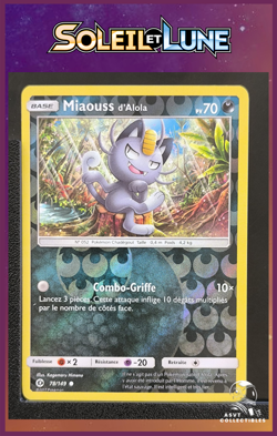 Carte Pokemon Miaouss d'Alola 78/149 Reverse SL1 Soleil Et Lune FR - Image 1