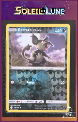 Carte Pokemon Rattata d'Alola 76/149 Reverse SL1 Soleil Et Lune FR - Image 1