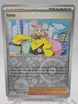 Iono 080/091 Reverse Holo Paldean Fates Pokemon - Image 1