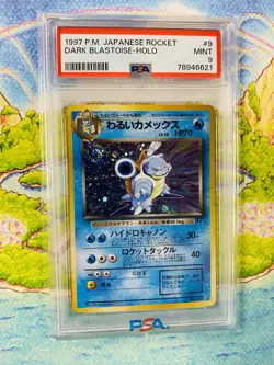 Dark Blastoise-HOLO Pokemon #9 1998 Japanese Rocket PSA 9 MINT! - Image 1
