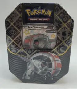 Sealed Pokemon Scarlet Violet Paldean Fates Tin Iron Treads ex Promo 4 Packs PAF - Image 1