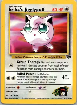Pokemon TCG Erikas Jigglypuff 69/132 Gym Challenge LP - Image 1