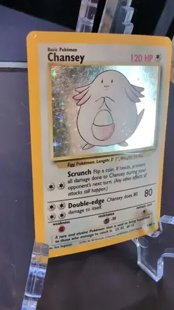 Chansey Holo Pokemon Base Set #3 1999 - Image 2