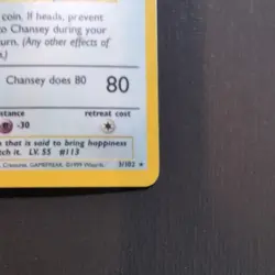 Chansey Holo Pokemon Base Set #3 1999 - Image 5