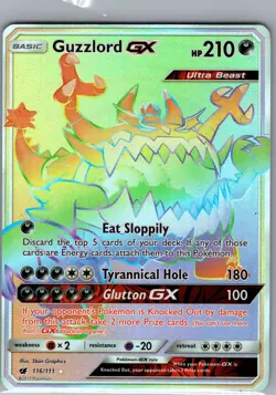 Guzzlord GX 116/111 - Pokemon SM: Crimson Invasion - Full Art Secret Rare (MP) - Image 1