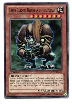 Yu-Gi-Oh! Green Baboon Defender of the Forest Common englisch LCYW-EN165 - Image 1