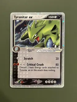 Pokemon Tyranitar ex EX Team Rocket Returns Ultra Rare Holo Card 17/17 2004 - Image 1