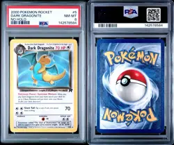 PSA 8 Dark Dragonite 5/82 No Holo Unlimited Team Rocket Pokemon Card 2000 - Image 2
