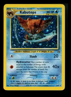 #2 Kabutops 6/75 Neo Discovery 2001 Holo Rare WOTC Pokemon Card TCG - Image 1