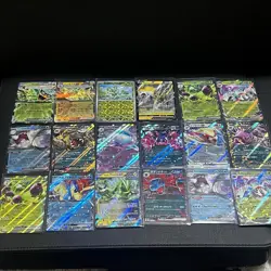 ALL 100 Holo Mixed Pokemon Sleeved Cards Lot - ex, Reverse, Pokeball, RARE - Image 1
