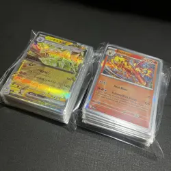 ALL 100 Holo Mixed Pokemon Sleeved Cards Lot - ex, Reverse, Pokeball, RARE - Image 2