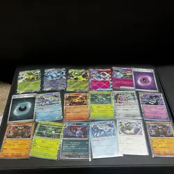 ALL 100 Holo Mixed Pokemon Sleeved Cards Lot - ex, Reverse, Pokeball, RARE - Image 3