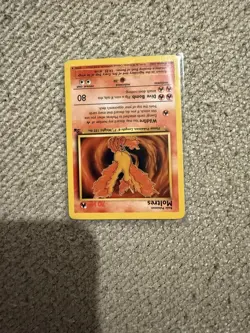 Moltres 27/62 1999 Pokemon TCG Fossil Set Non Holo Rare Card Vintage WOTC NM - Image 3