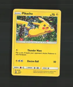 Pikachu SM04 Sun & Moon Black Star Promo Holo Pokemon Card LP - Image 1