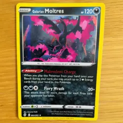GALARIAN MOLTRES 093/203 POKEMON CARD (EVOLVING SKIES SET) HOLO - Image 1