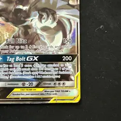Pokemon Pikachu & Zekrom GX Black Star Promo TCG Card Full Art SM168 - Image 4