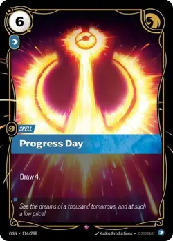 FOIL Riftbound Progress Day card OGN 114/298 League of legends - Image 1