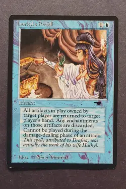 MTG Magic the Gathering Hurkyl's Recall Antiquities LP Light Play condition - Image 1