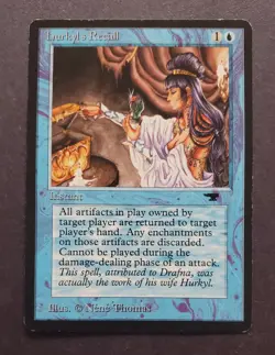 MTG Magic the Gathering Hurkyl's Recall Antiquities LP Light Play condition - Image 1