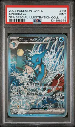 2024 POKEMON SVP EN-SV BLACK STAR PROMO #131 KINGDRA EX PSA 9 - Image 1