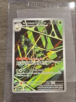 Team Rocket’s Spidops 187/182 Illustration Rare Destined Rivals Pokemon TCG NM - Image 1