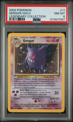 2002 POKEMON LEGENDARY COLLECTION #11 GENGAR-HOLO PSA 8 - Image 1
