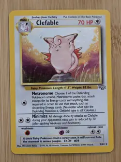 Clefable Holo Rare 1/64 Pokemon Jungle Set Unlimited NM/LP Vintage WOTC 1999 - Image 1