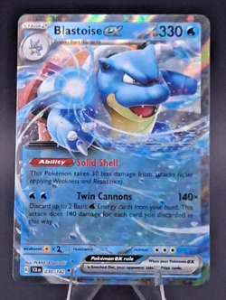 Blastoise ex 030/142 - Stellar Crown - Double Rare Holo - Pokemon TCG - NM/MINT - Image 1