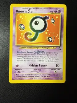 2001 Pokemon - Unown (J) #38/53 - Black Star Promo - LP - Image 1