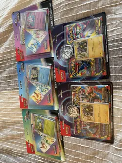 3 Pokemon Prismatic 3 Pack Blisters And 2 Mega Evolution / Phantasmal Flames - Image 1