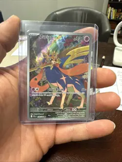 Pokemon TCG Zacian 100/094 Phantasmal Flames Full Art Holo Illustration Rare - Image 1