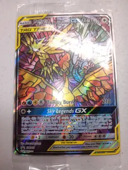 Sealed Glass Birds Pokemon Moltres Zapdos Articuno GX Sm210 ETB Promo Gem Mint - Image 1
