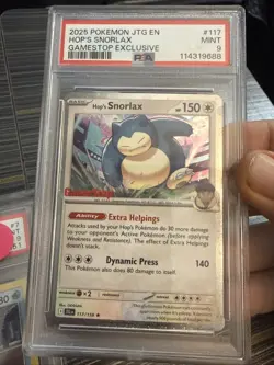 2025 Pokemon JTG Hop’s Snorlax #117 PSA 9 GameStop Exclusive Journey Together EN - Image 1