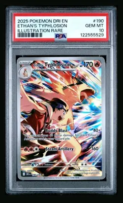 Ethan's Typhlosion 190/182 PSA 10 2025 Pokemon Destined Rivals - Image 1