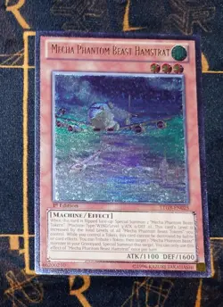 YUGIOH Mecha Phantom Beast Hamstrat (LTGY-EN025) Ultimate Rare 1st Edition Ex - Image 1