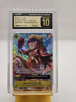 Monkey.D.Luffy Illustration Box Vol.3 OP07-109 One Piece Promo CGC 10 Pristine - Image 1