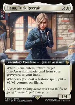 Light Play x 1 Elena, Turk Recruit - Foil - Extended Art Commander: Final Fantas - Image 1