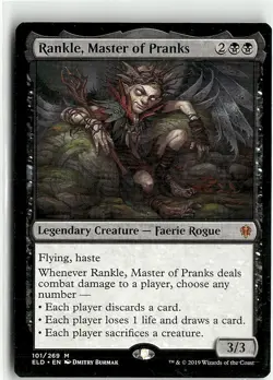 2019 Throne of Eldraine Rankle, Master of Pranks Expansion/Mythic #101 - Image 1